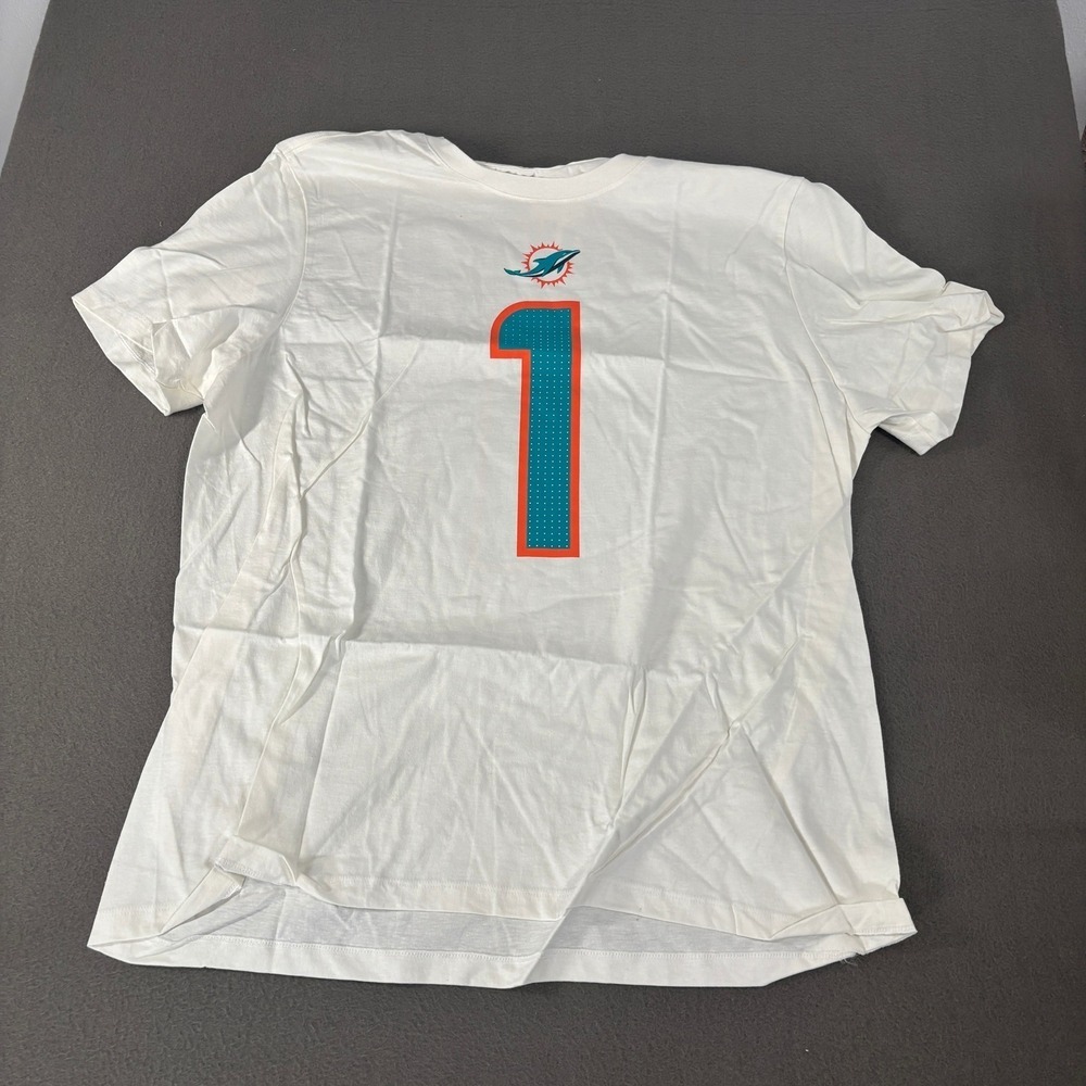 Nike Miami Dolphins Tua Tagovailoa #1 Shirt Mens XXL White NFL Football Tee